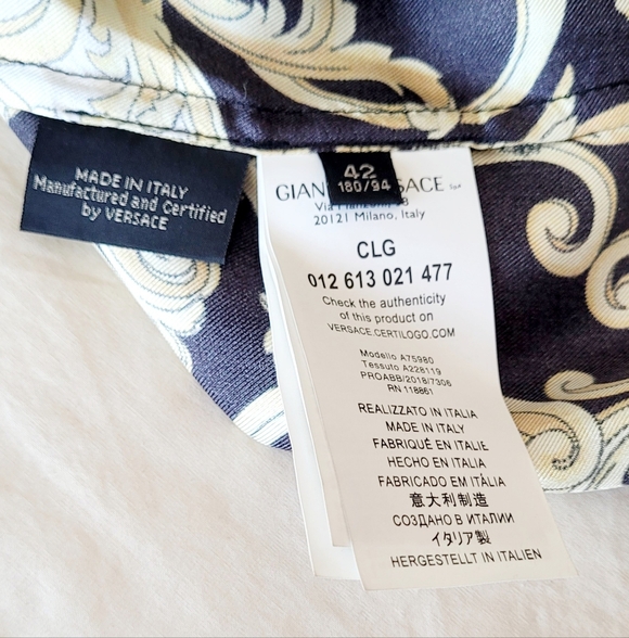 "NWT" Versace Barocco Silk Shirt - Picture 10 of 16
